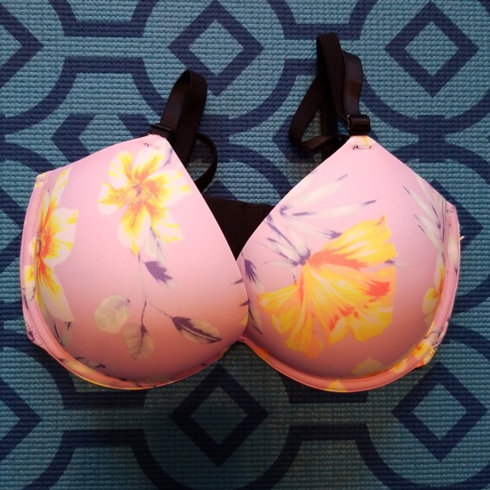 Victoria's secret PINK 32dd floral super push-up